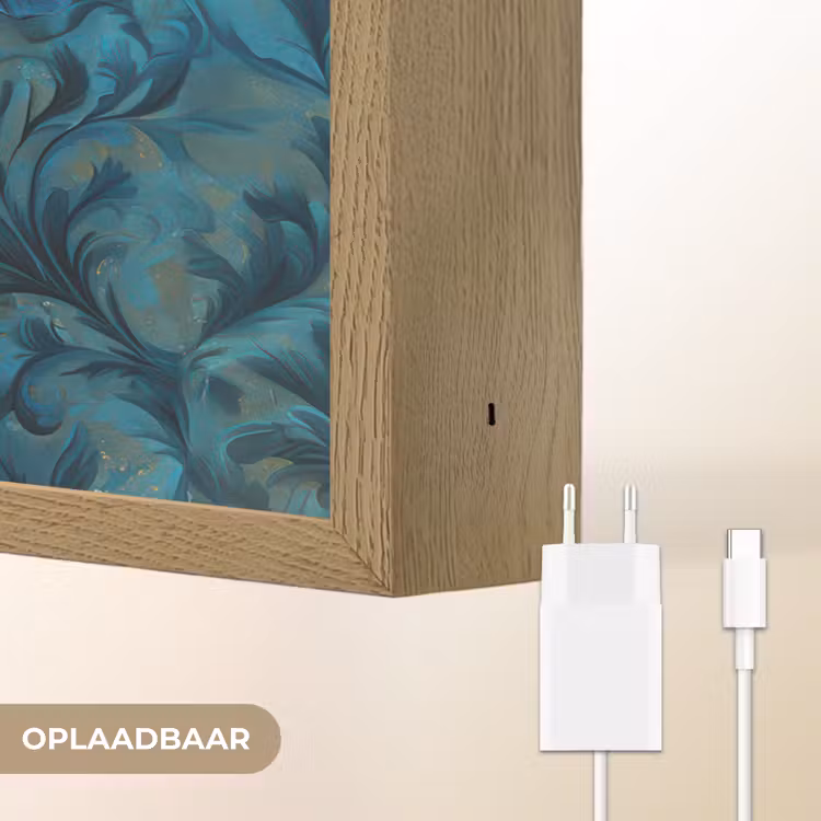 Lightbox - Wandlamp - Vrouw - Bloemen - Vlinders - Blauw - Abstract — 7