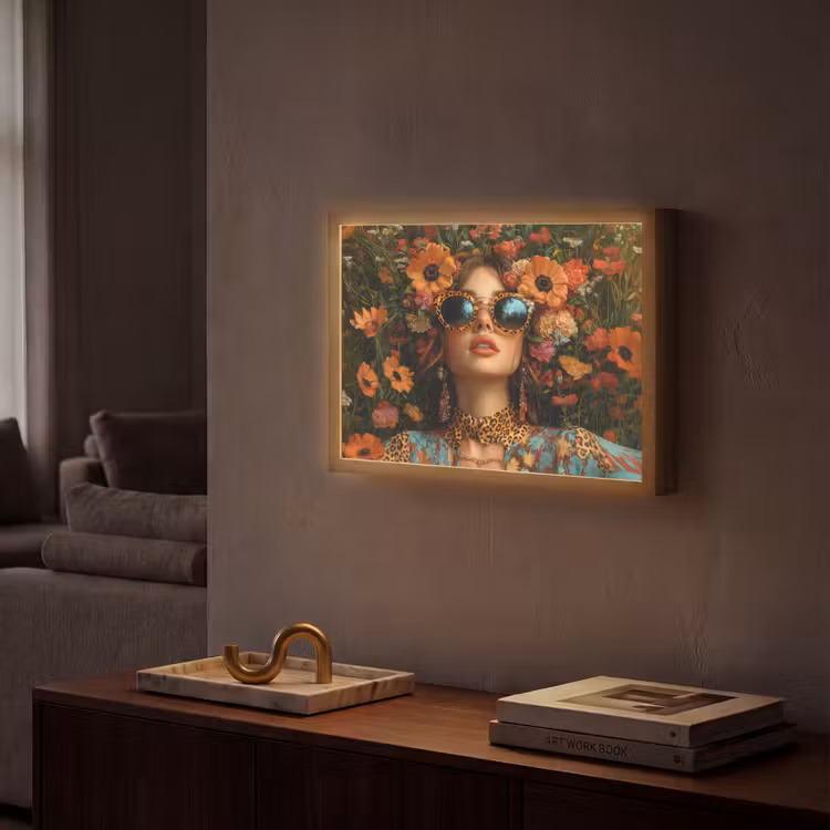 Lightbox - Wandlamp - Vrouwen - Bloemen - Modern - Bril - Abstract — 2