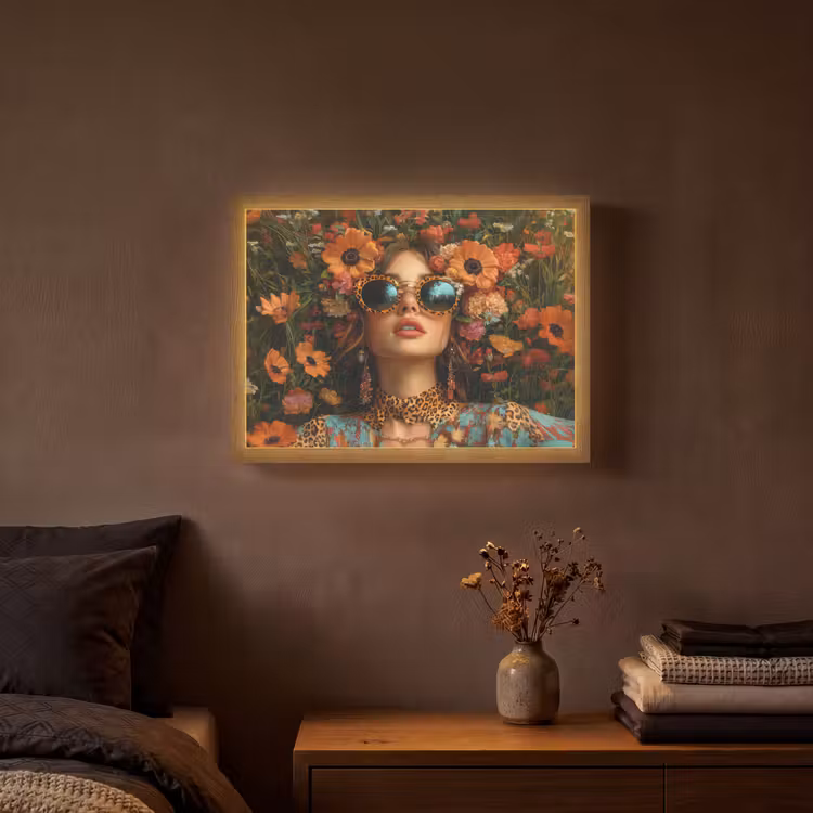 Lightbox - Wandlamp - Vrouwen - Bloemen - Modern - Bril - Abstract — 3