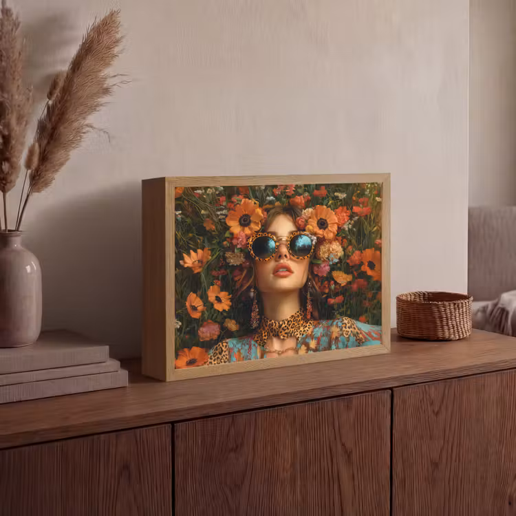 Lightbox - Wandlamp - Vrouwen - Bloemen - Modern - Bril - Abstract — 4
