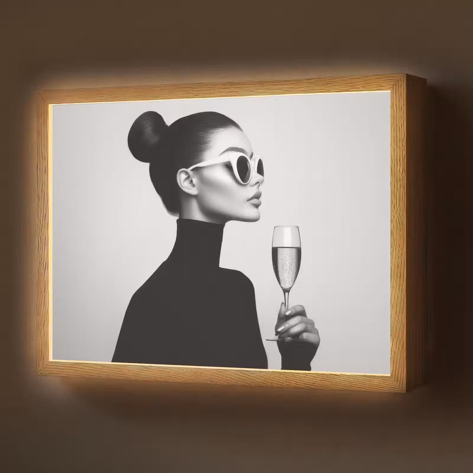 Lightbox - Wandlamp - Vrouw - Champagne - Modern — 1