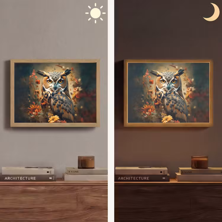 Lightbox - Wandlamp - Uil - Vogel - Bloemen - Planten - Botanisch — 6
