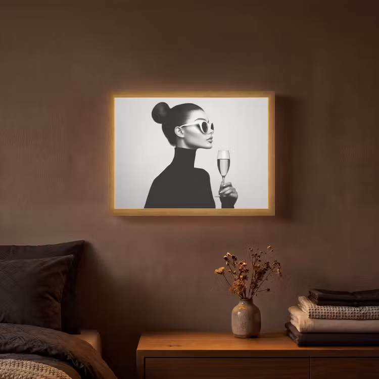 Lightbox - Wandlamp - Vrouw - Champagne - Modern — 3