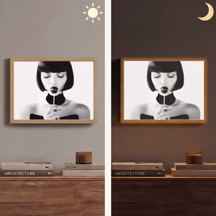 Lightbox - Wandlamp - Vrouw - Lolly - Zwart - Wit — 6