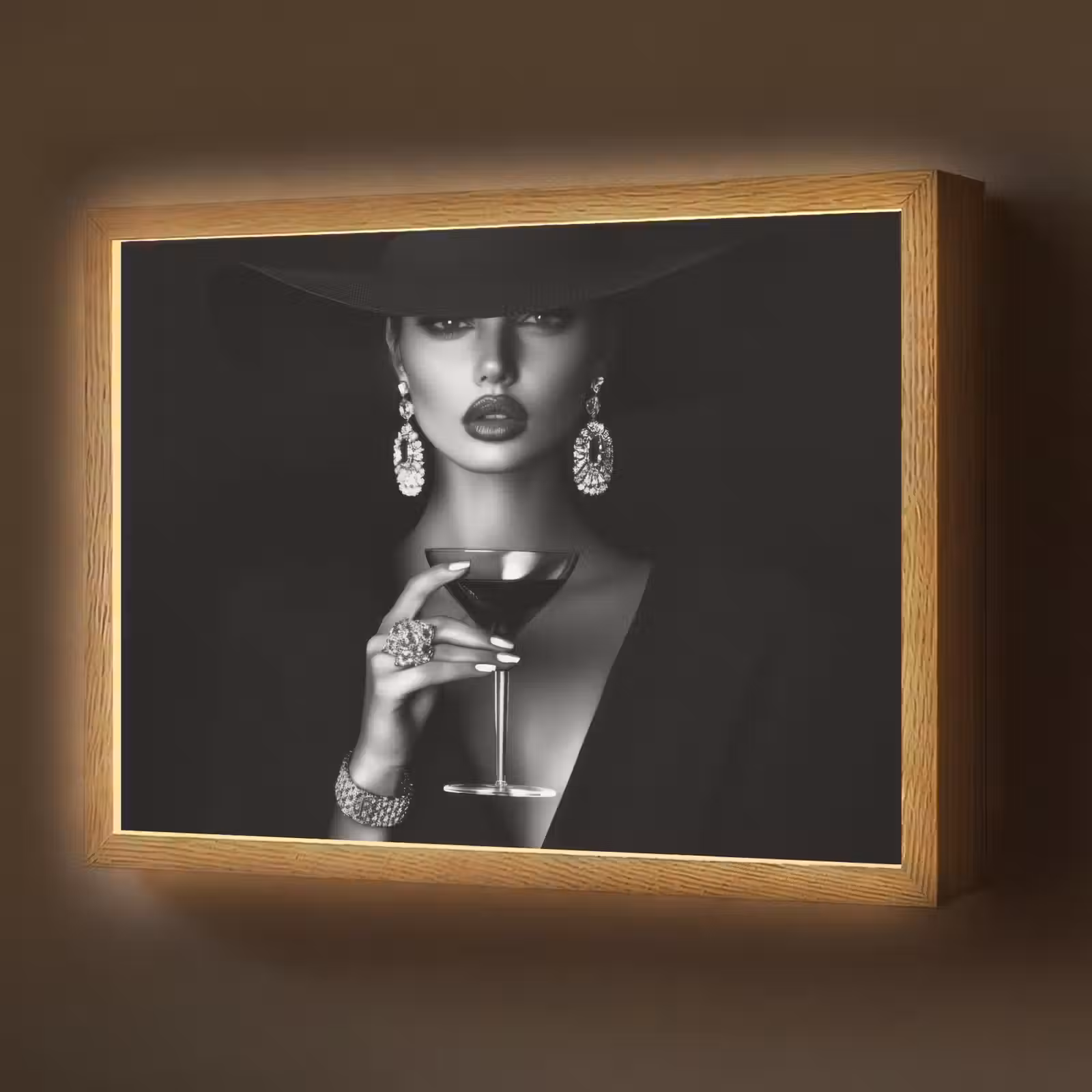 Lightbox - Wandlamp - Vrouw - Cocktail - Chic — 1