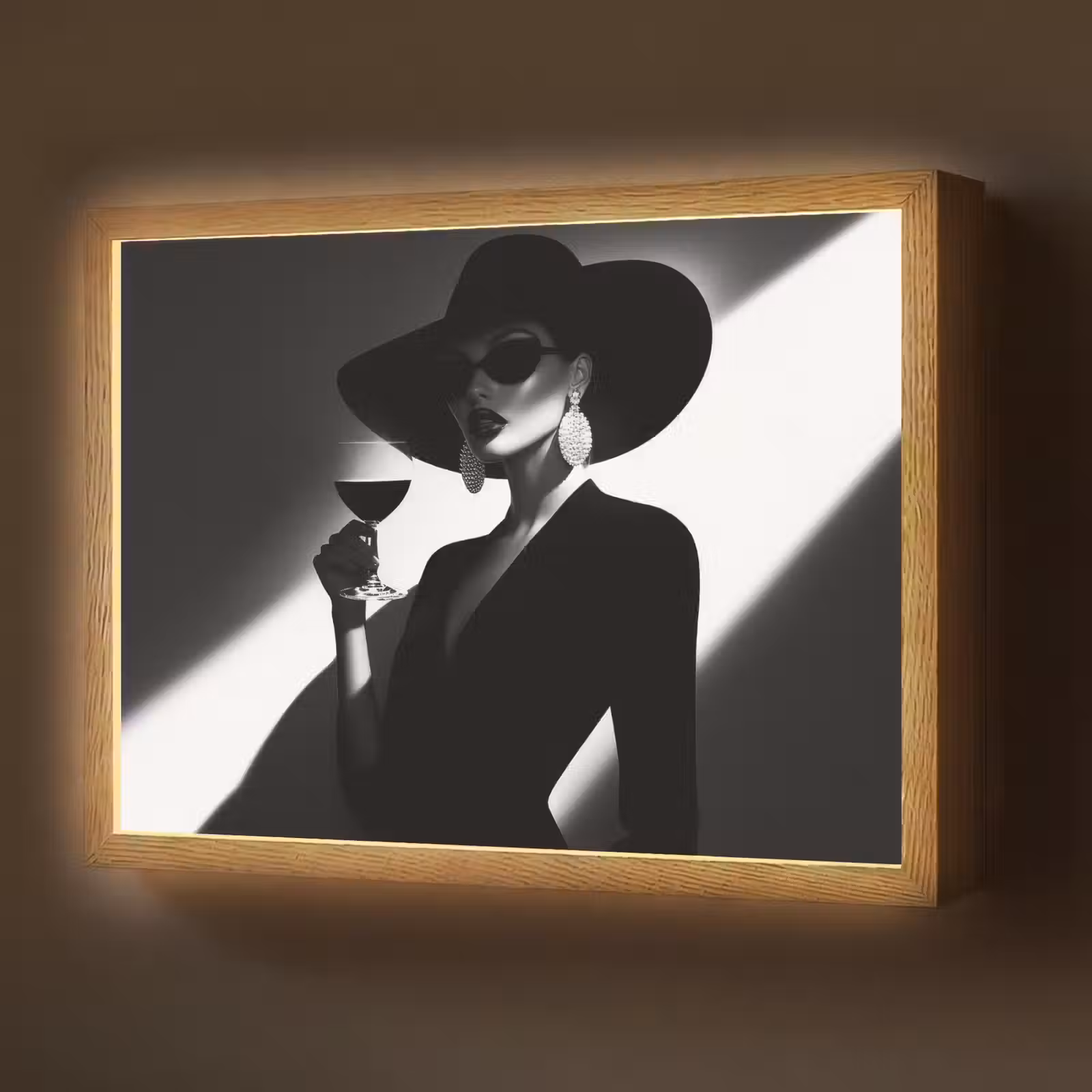 Lightbox - Wandlamp - Vrouw - Wijn - Chic — 1