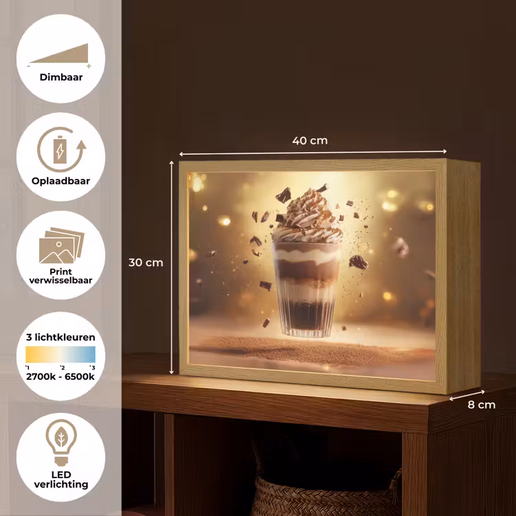 Lightbox - Wandlamp - Dessert - Chocolade - Zoet - Eten — 10
