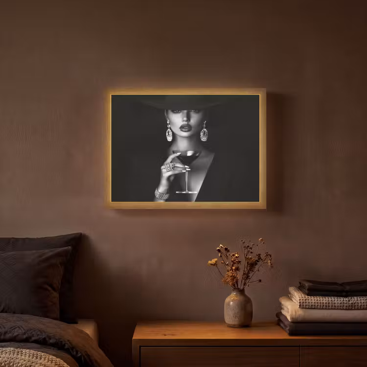 Lightbox - Wandlamp - Vrouw - Cocktail - Chic — 3