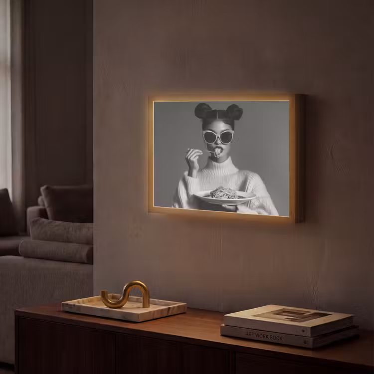 Lightbox - Wandlamp - Vrouw - Pasta - Zonnebril — 2