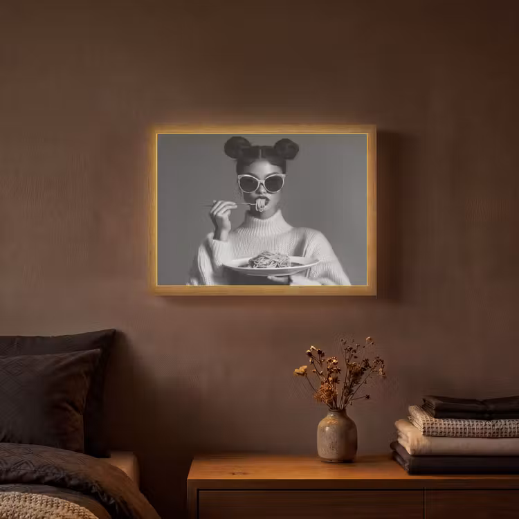 Lightbox - Wandlamp - Vrouw - Pasta - Zonnebril — 3