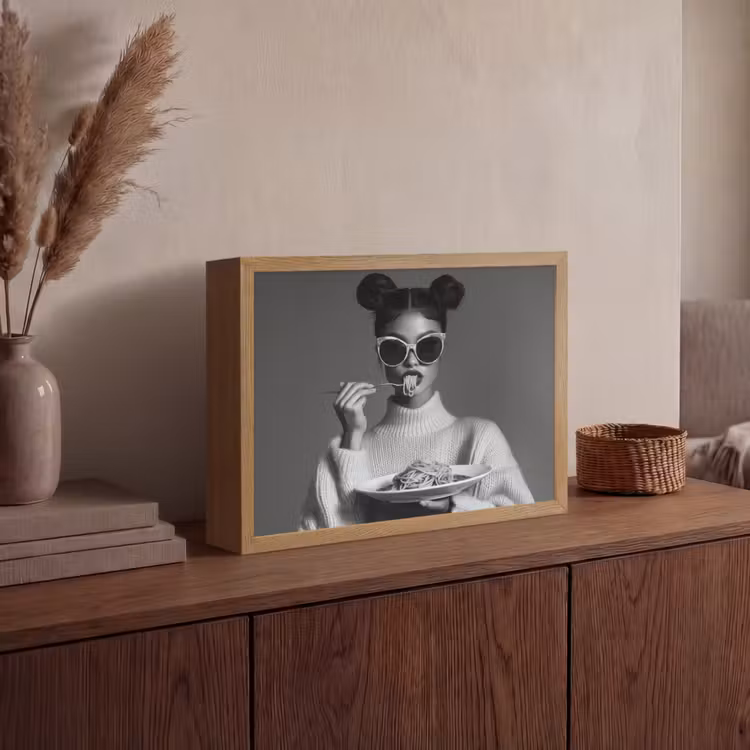 Lightbox - Wandlamp - Vrouw - Pasta - Zonnebril — 4
