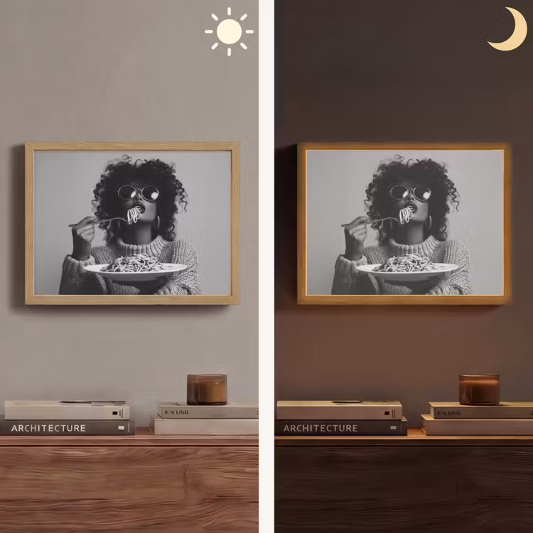 Lightbox - Wandlamp - Vrouw - Pasta - Zwart - Wit — 6