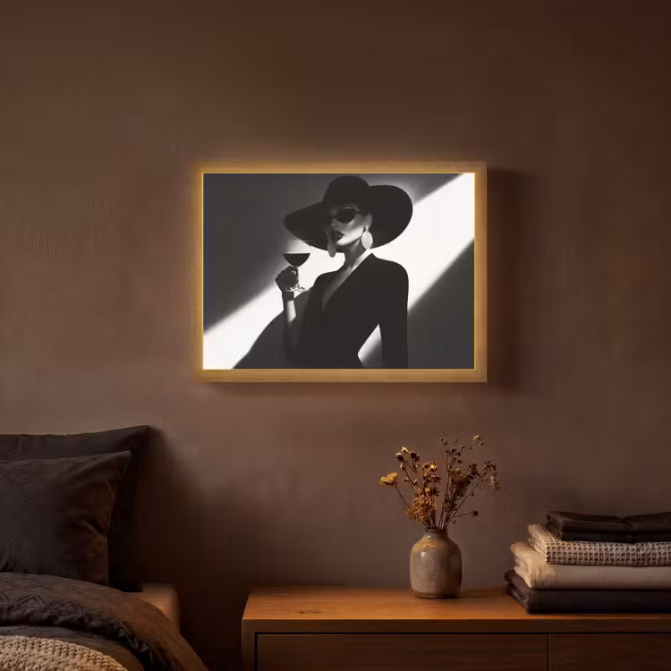 Lightbox - Wandlamp - Vrouw - Wijn - Chic — 3