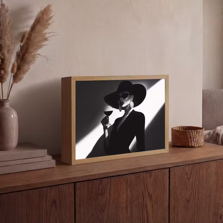 Lightbox - Wandlamp - Vrouw - Wijn - Chic — 4