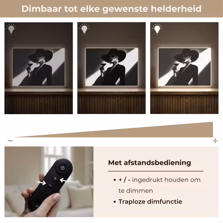 Lightbox - Wandlamp - Vrouw - Wijn - Chic — 9