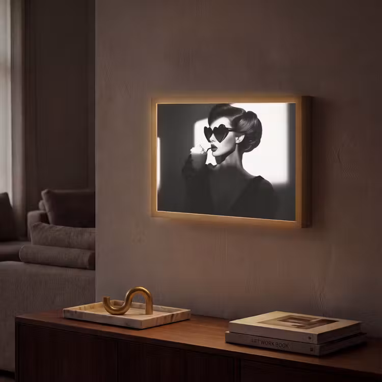 Lightbox - Wandlamp - Vrouw - Zwart - Hart — 2