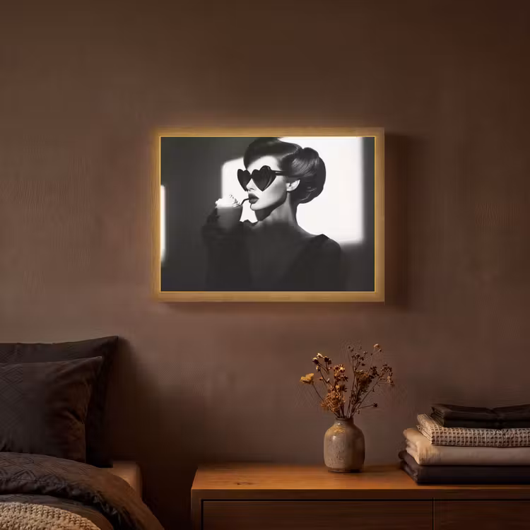 Lightbox - Wandlamp - Vrouw - Zwart - Hart — 3