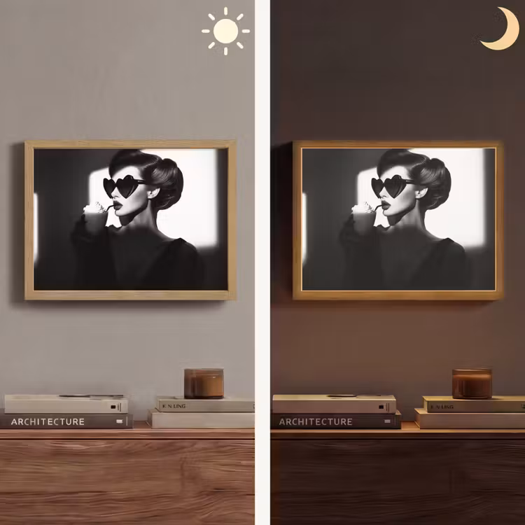 Lightbox - Wandlamp - Vrouw - Zwart - Hart — 6