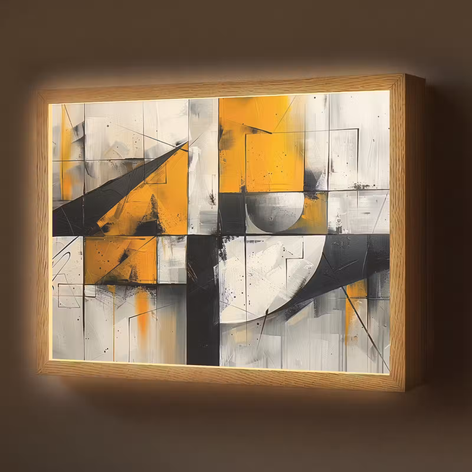 Lightbox - Wandlamp - Geel - Abstract - Modern - Vormen — 1