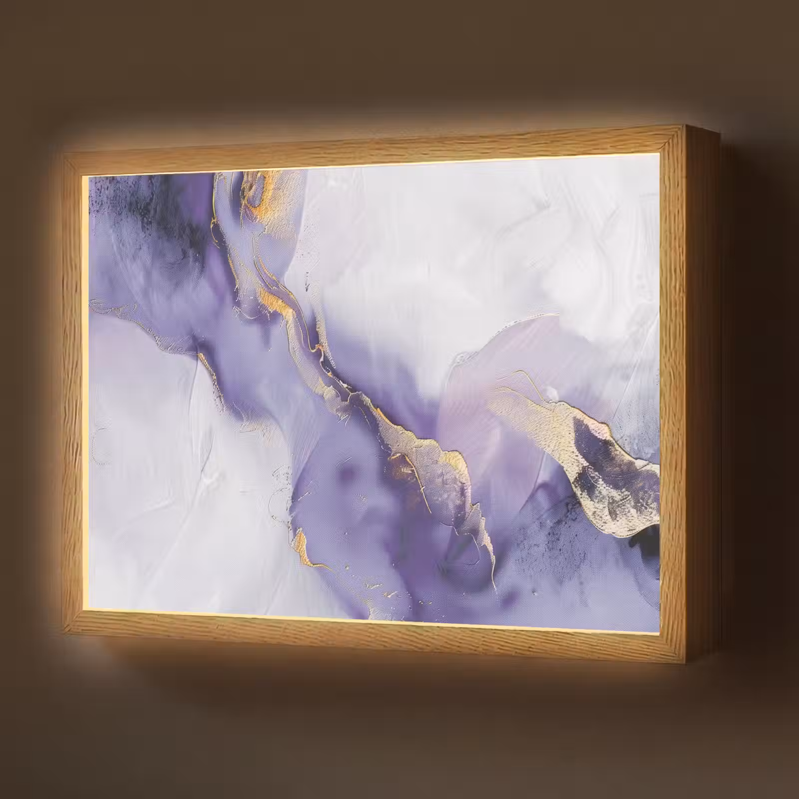 Lightbox - Wandlamp - Paars - Modern - Marmer - Abstract — 1