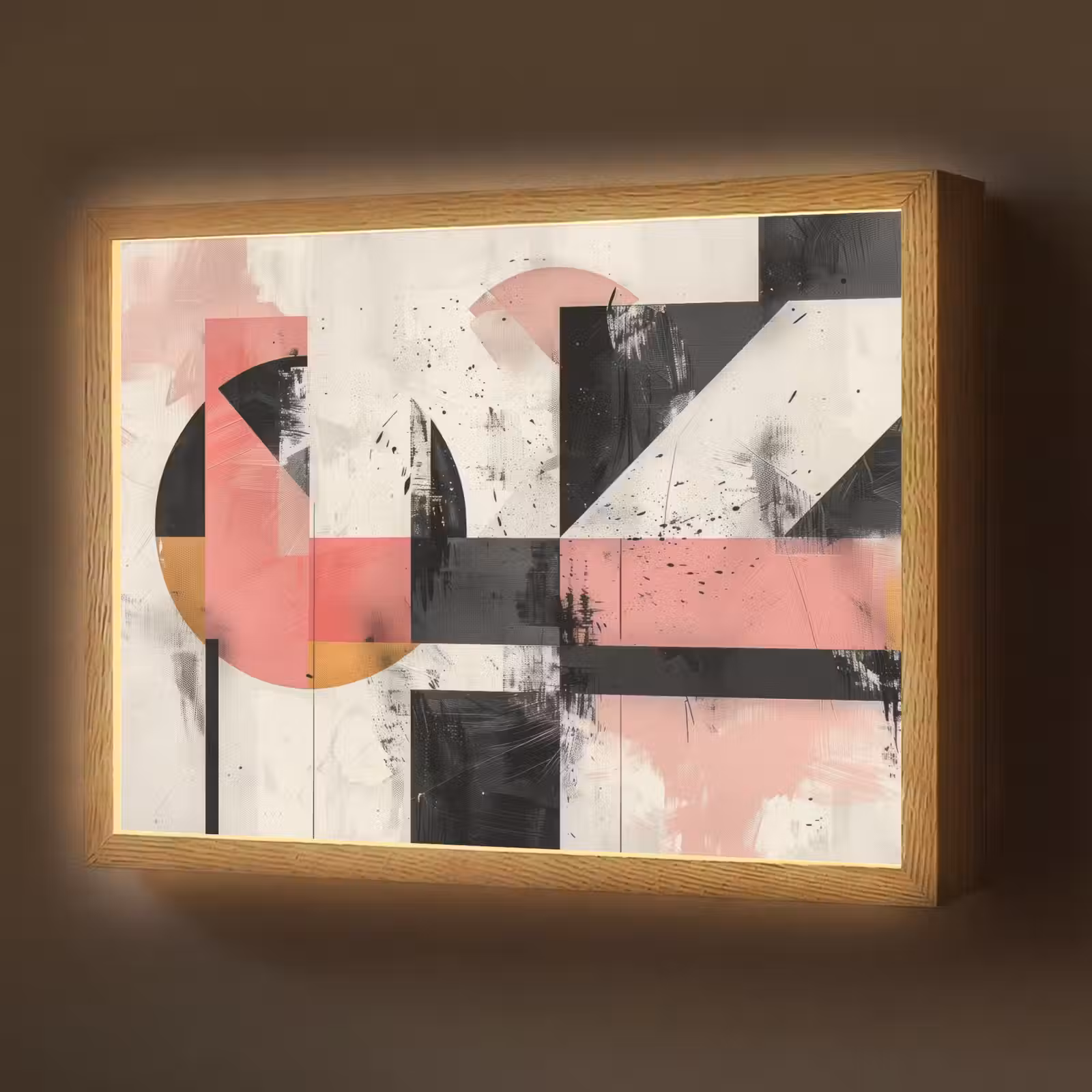 Lightbox - Wandlamp - Roze - Abstract - Aesthetic - Modern - Vormen — 1