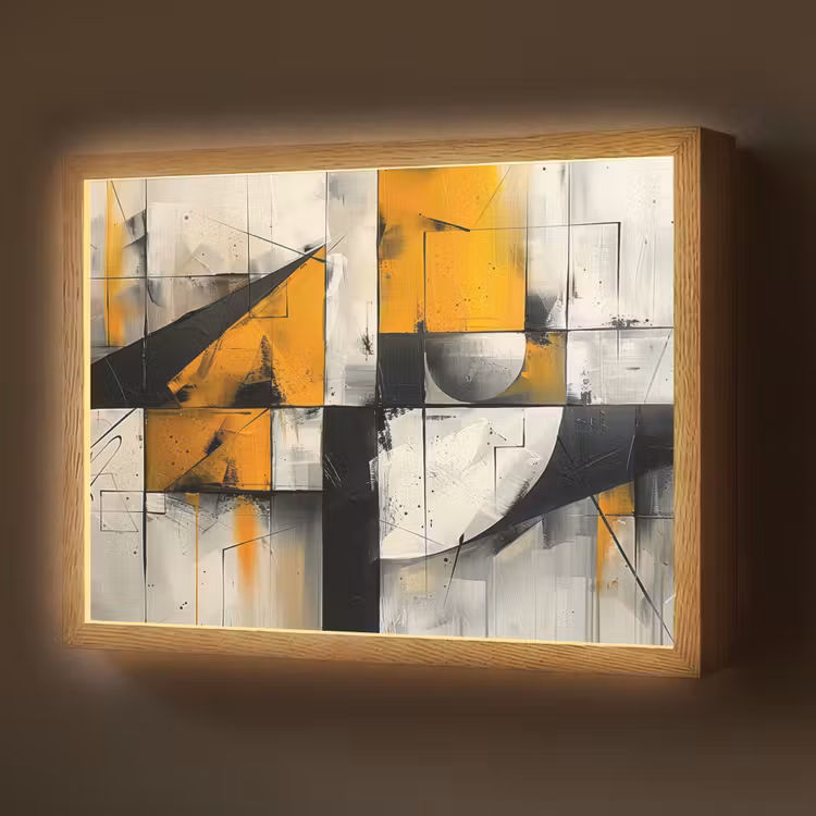 Lightbox - Wandlamp - Geel - Abstract - Modern - Vormen — 1
