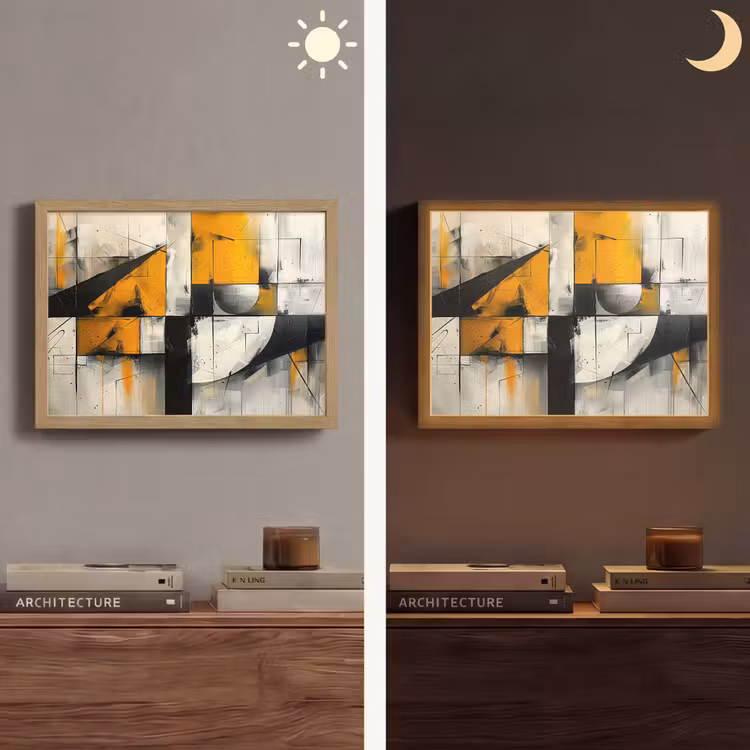 Lightbox - Wandlamp - Geel - Abstract - Modern - Vormen — 6