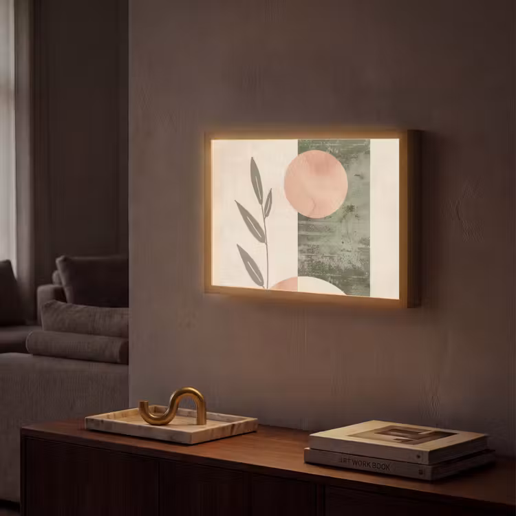 Lightbox - Wandlamp - Geometrisch - Roze - Groen - Natuur — 2