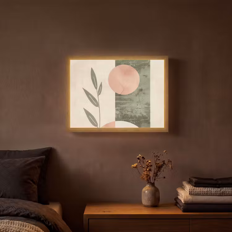 Lightbox - Wandlamp - Geometrisch - Roze - Groen - Natuur — 3
