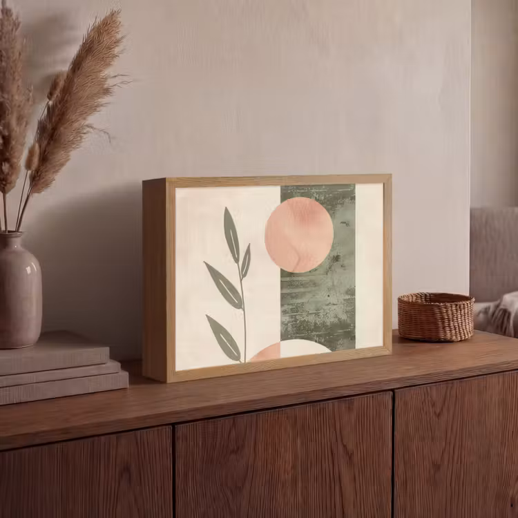 Lightbox - Wandlamp - Geometrisch - Roze - Groen - Natuur — 4
