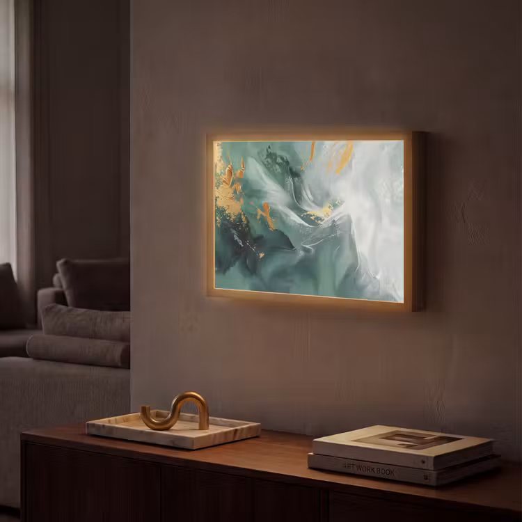 Lightbox - Wandlamp - Groen - Modern - Marmer - Abstract — 2