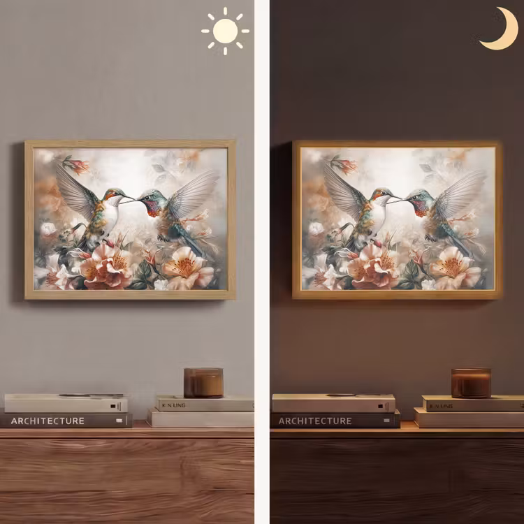 Lightbox - Wandlamp - Kolibrie - Vogels - Bloemen - Natuur — 6