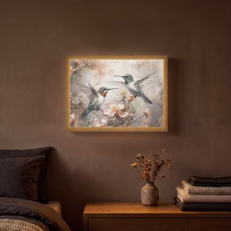 Lightbox - Wandlamp - Kolibrie - Vogels - Bloemen - Planten — 3
