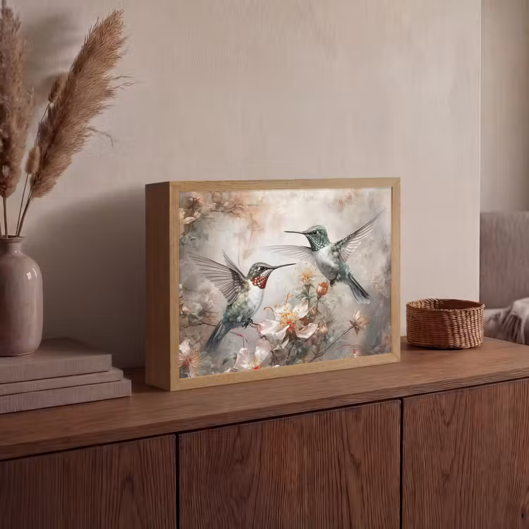 Lightbox - Wandlamp - Kolibrie - Vogels - Bloemen - Planten — 4