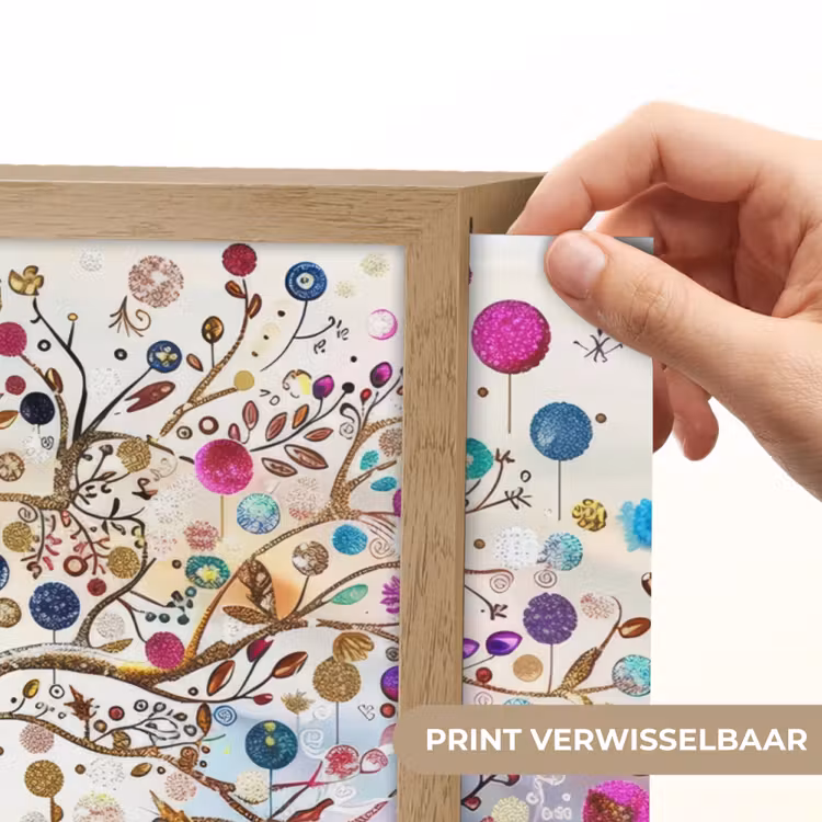 Lightbox - Wandlamp - Levensboom - Goud - Kleurrijk - Abstract - Aesthetic — 5
