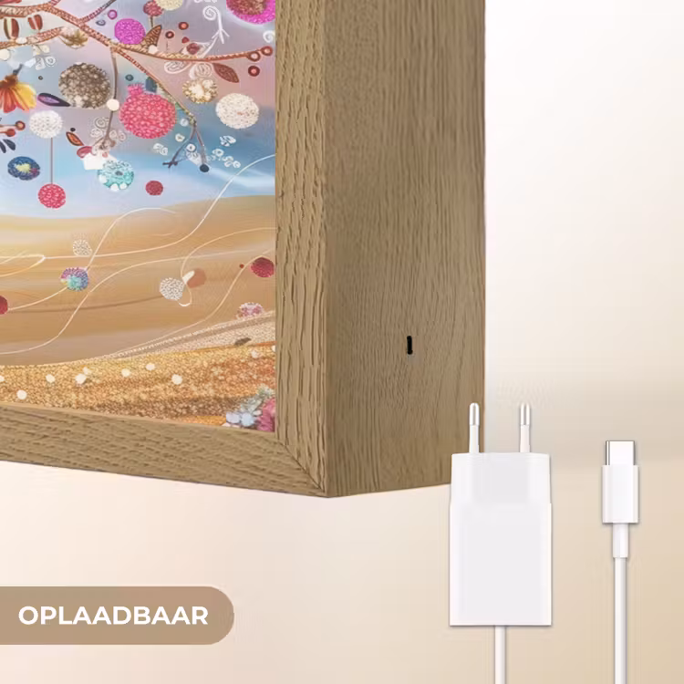 Lightbox - Wandlamp - Levensboom - Goud - Kleurrijk - Abstract - Aesthetic — 7