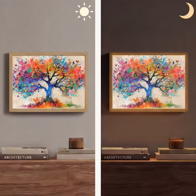 Lightbox - Wandlamp - Levensboom - Natuur - Kleurrijk - Boom — 6