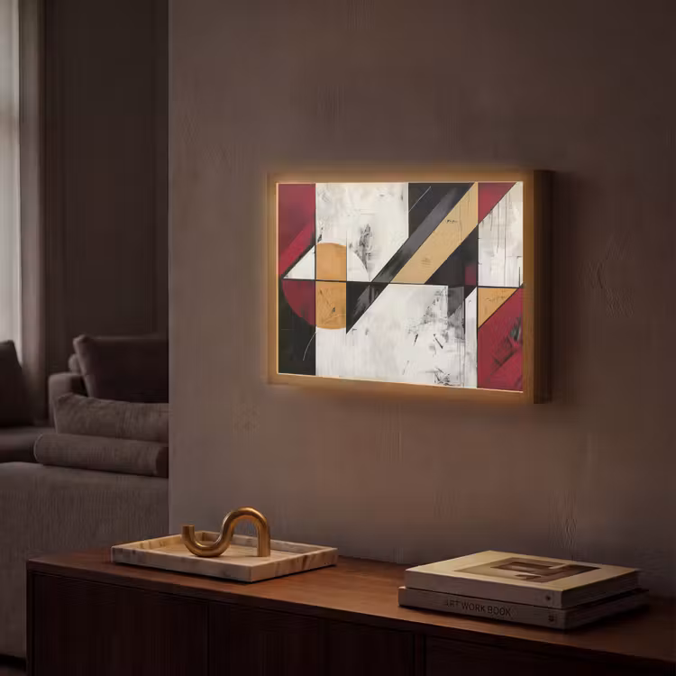 Lightbox - Wandlamp - Modern - Abstract - Geometrisch - Rood - Industrieel — 2