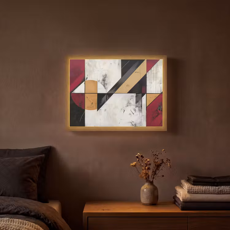 Lightbox - Wandlamp - Modern - Abstract - Geometrisch - Rood - Industrieel — 3