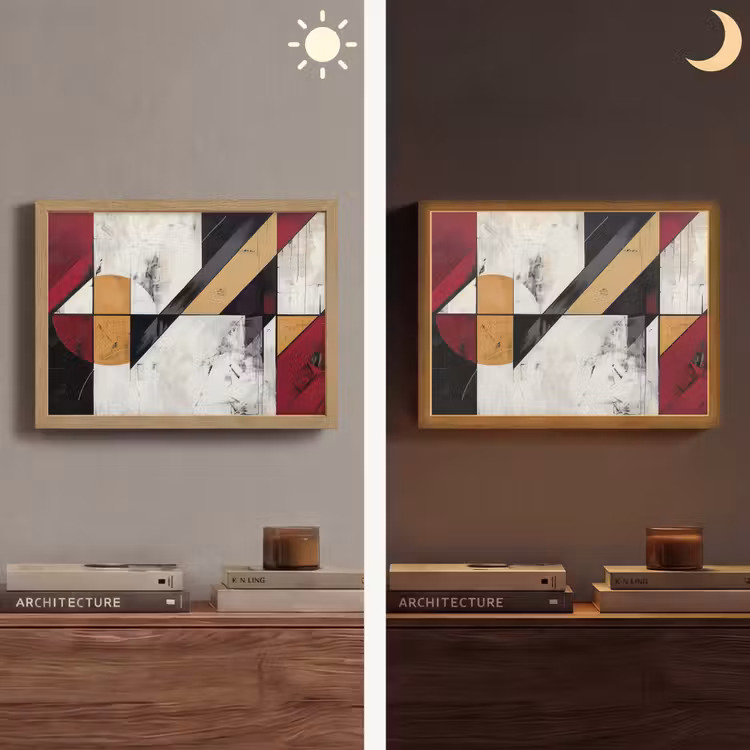 Lightbox - Wandlamp - Modern - Abstract - Geometrisch - Rood - Industrieel — 6