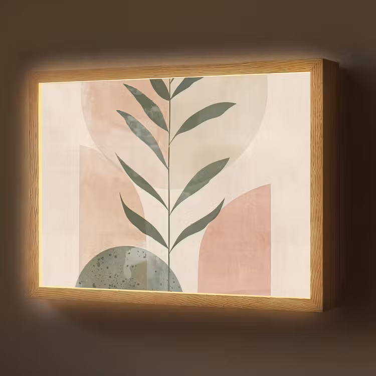 Lightbox - Wandlamp - Modern - Roze - Groen - Natuur - Aesthetic — 1