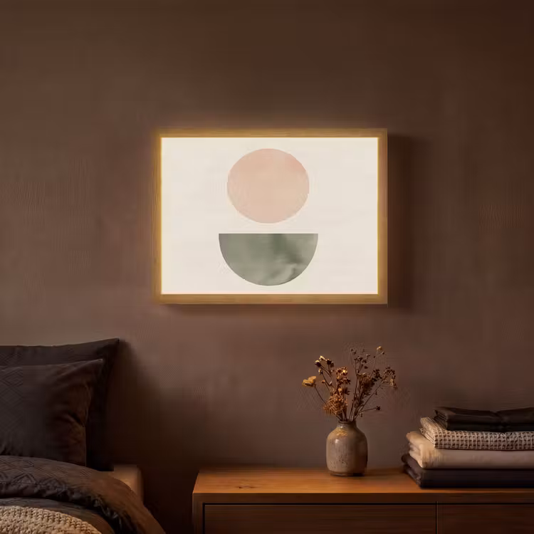 Lightbox - Wandlamp - Modern - Roze - Groen - Natuur - Geometrisch - Vormen — 3