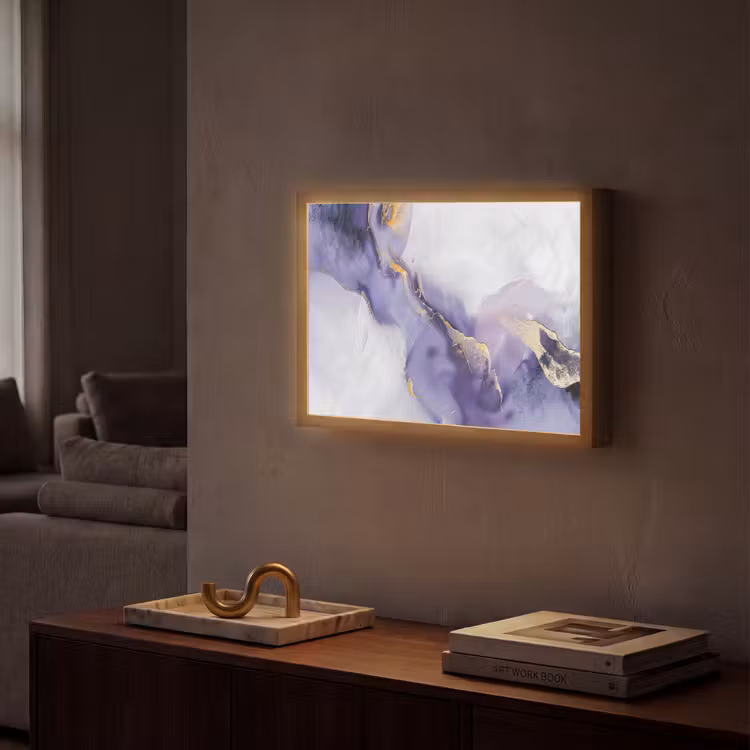 Lightbox - Wandlamp - Paars - Modern - Marmer - Abstract — 2