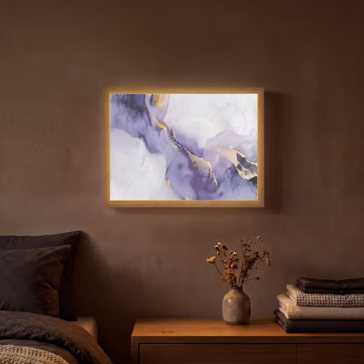 Lightbox - Wandlamp - Paars - Modern - Marmer - Abstract — 3