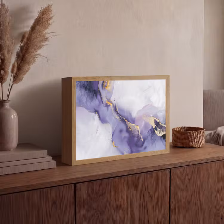 Lightbox - Wandlamp - Paars - Modern - Marmer - Abstract — 4