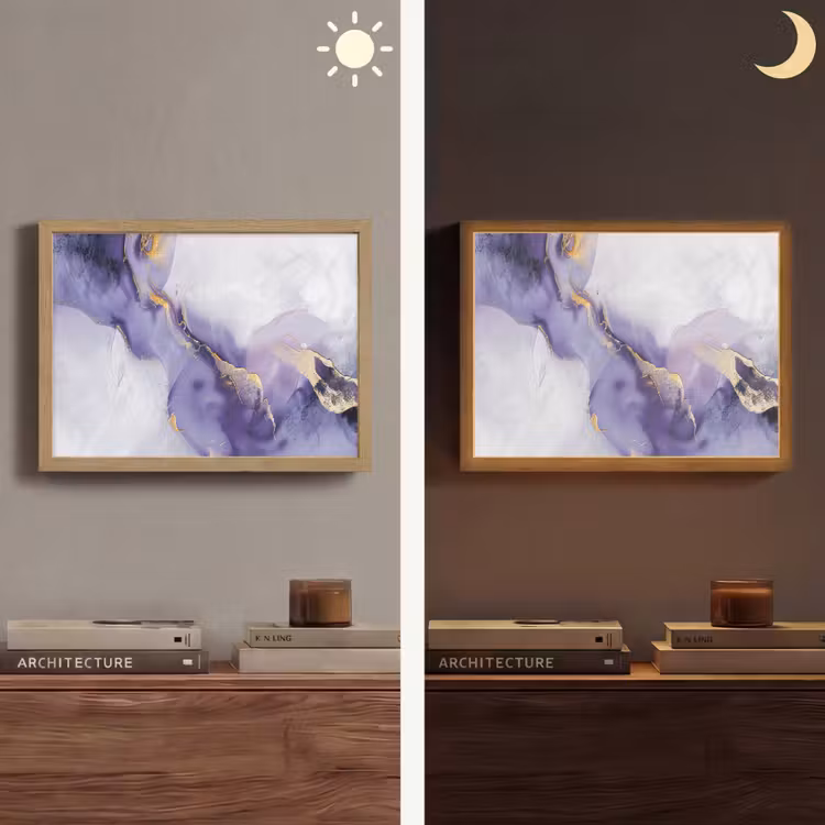 Lightbox - Wandlamp - Paars - Modern - Marmer - Abstract — 6