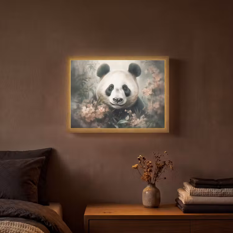 Lightbox - Wandlamp - Panda - Dieren - Bloemen - Planten — 3