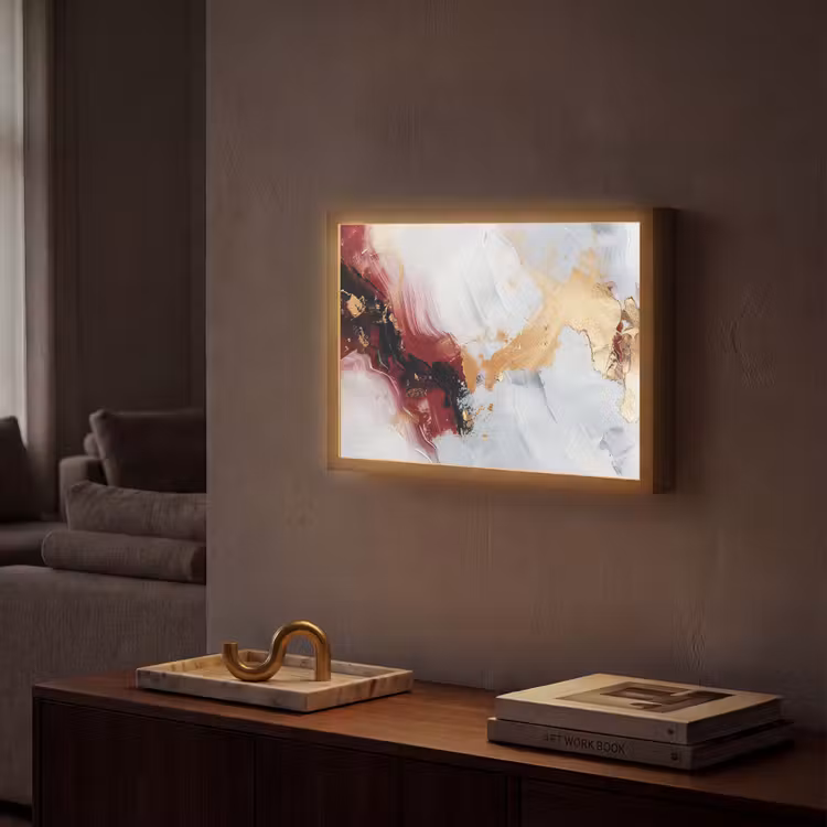 Lightbox - Wandlamp - Rood - Abstract - Goud - Modern — 2