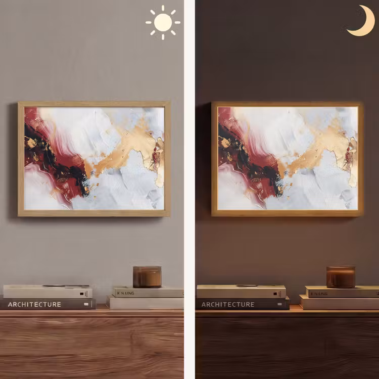 Lightbox - Wandlamp - Rood - Abstract - Goud - Modern — 6