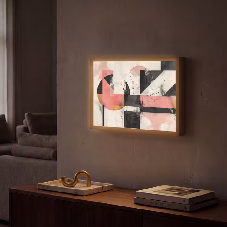 Lightbox - Wandlamp - Roze - Abstract - Aesthetic - Modern - Vormen — 2